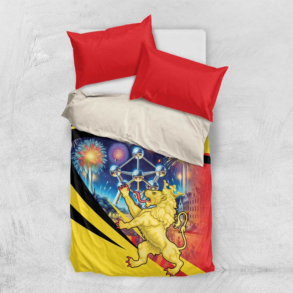 Belgium National Day Bedding Set Atomium Leo Belgicus