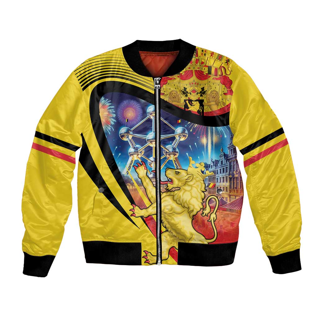 Belgium National Day Bomber Jacket Atomium Leo Belgicus