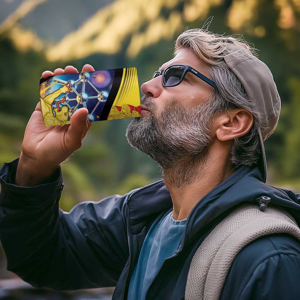 Belgium National Day 4 in 1 Can Cooler Tumbler Atomium Leo Belgicus