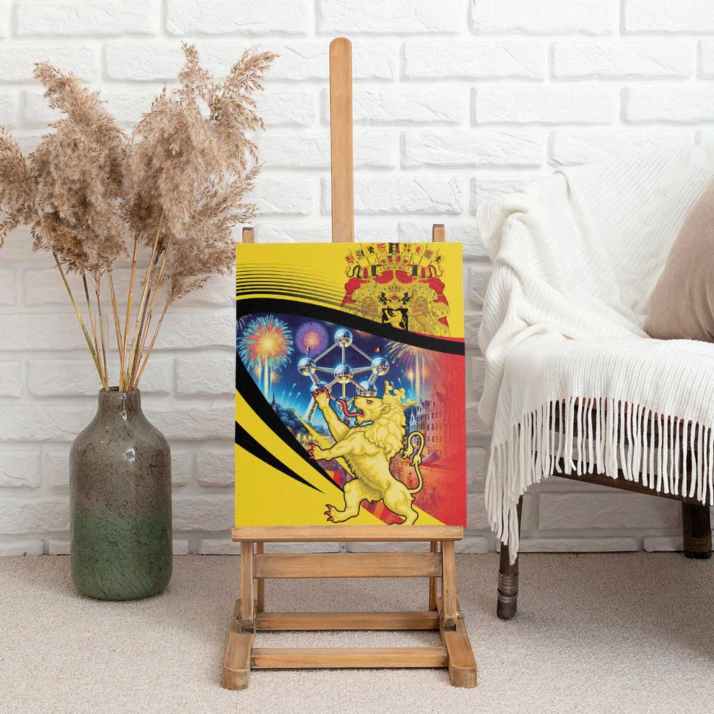 Belgium National Day Canvas Wall Art Atomium Leo Belgicus