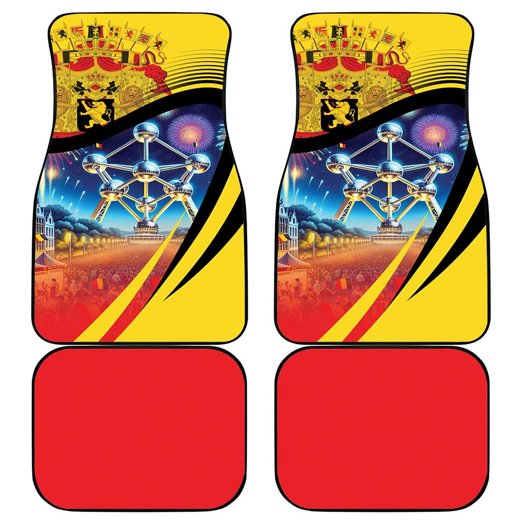 Belgium National Day Car Mats Atomium Leo Belgicus