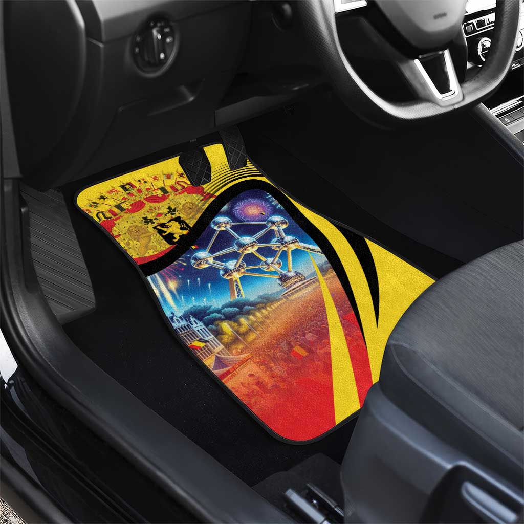 Belgium National Day Car Mats Atomium Leo Belgicus