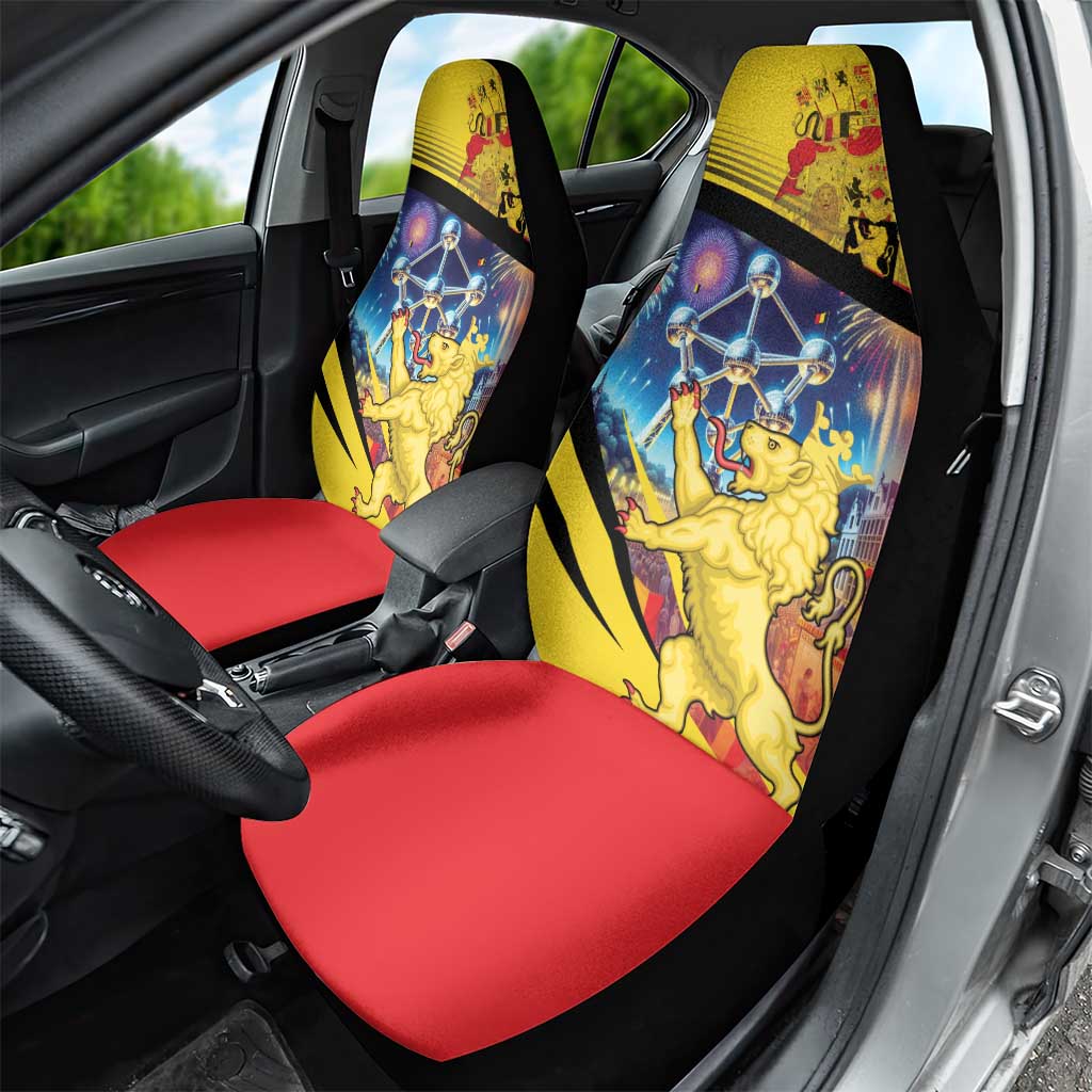 Belgium National Day Car Seat Cover Atomium Leo Belgicus