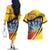 Belgium National Day Couples Matching Off The Shoulder Long Sleeve Dress and Hawaiian Shirt Atomium Leo Belgicus
