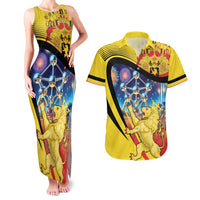 Belgium National Day Couples Matching Tank Maxi Dress and Hawaiian Shirt Atomium Leo Belgicus