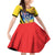 Belgium National Day Family Matching Off Shoulder Short Dress and Hawaiian Shirt Atomium Leo Belgicus