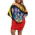 Belgium National Day Family Matching Off Shoulder Short Dress and Hawaiian Shirt Atomium Leo Belgicus