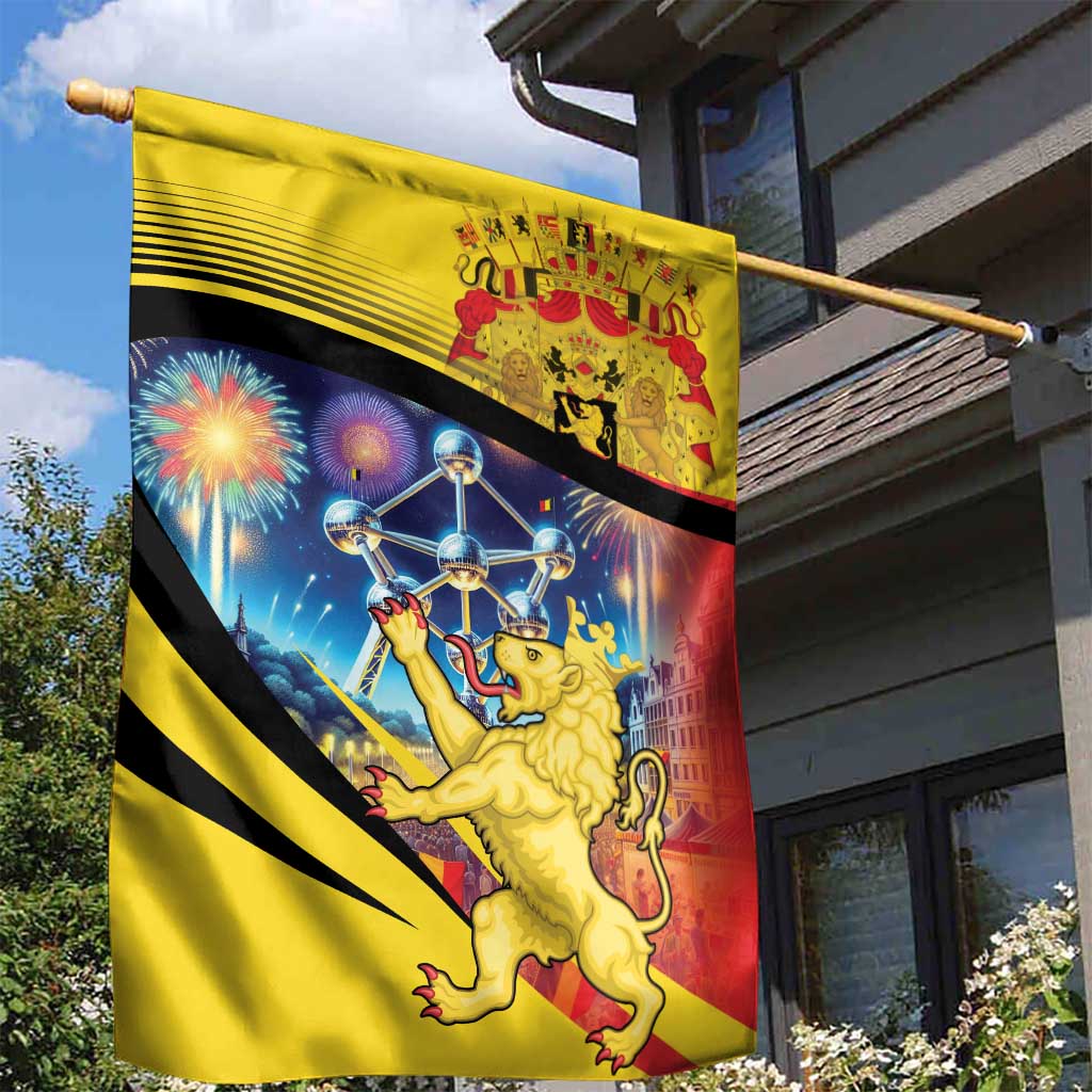 Belgium National Day Garden Flag Atomium Leo Belgicus