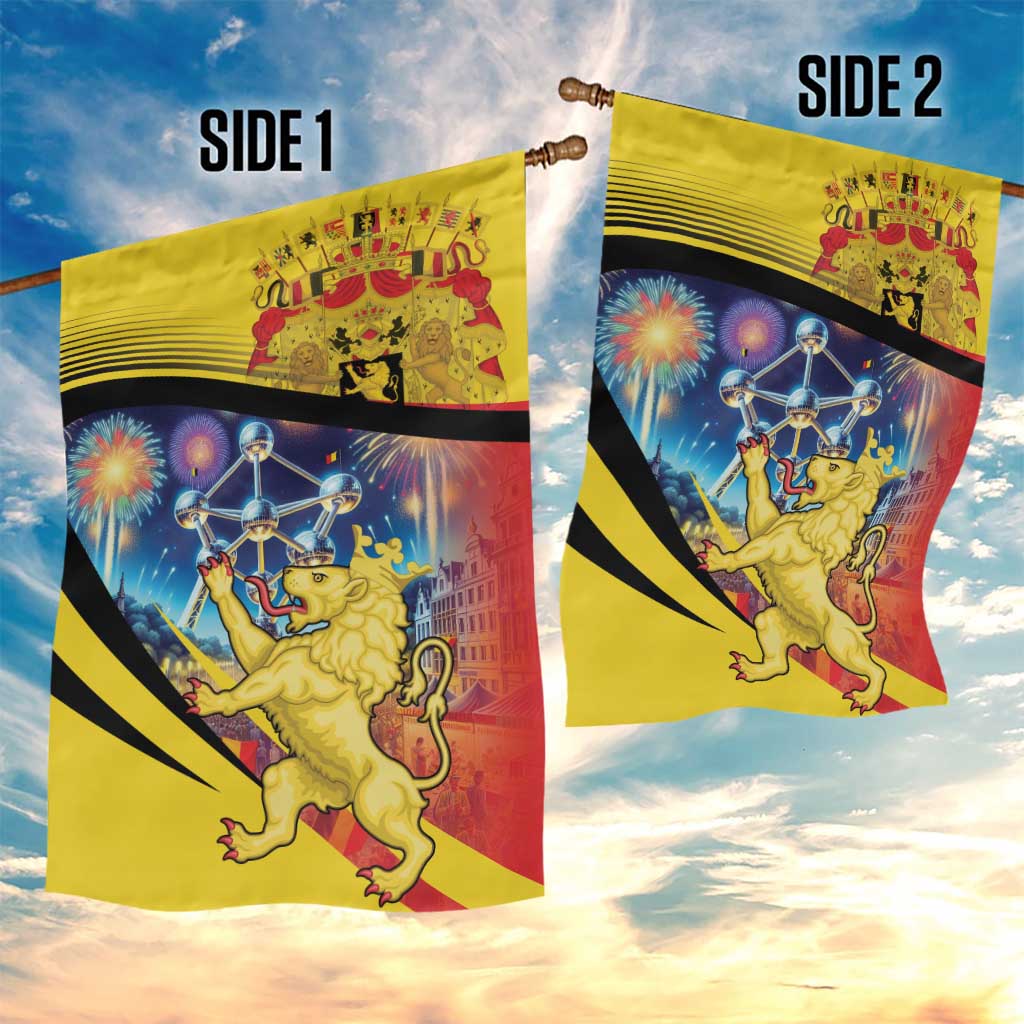 Belgium National Day Garden Flag Atomium Leo Belgicus