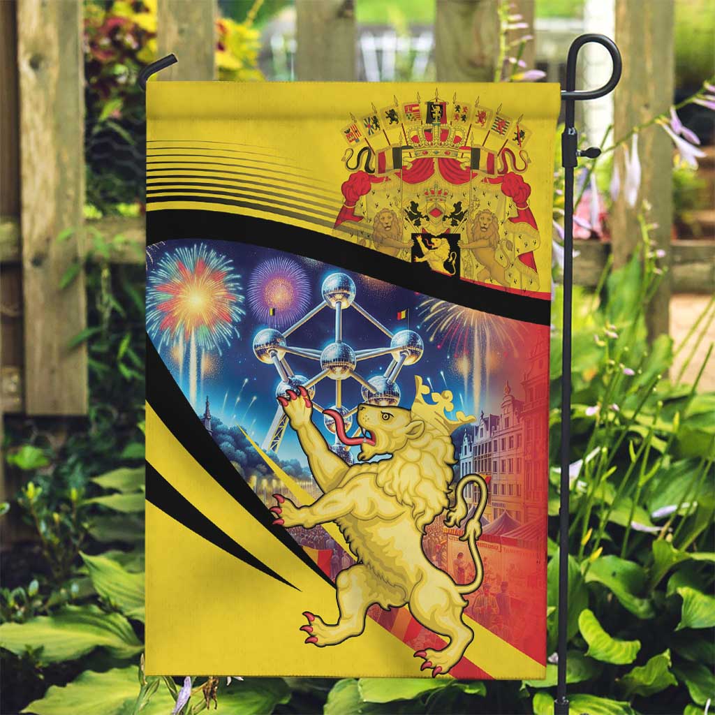 Belgium National Day Garden Flag Atomium Leo Belgicus