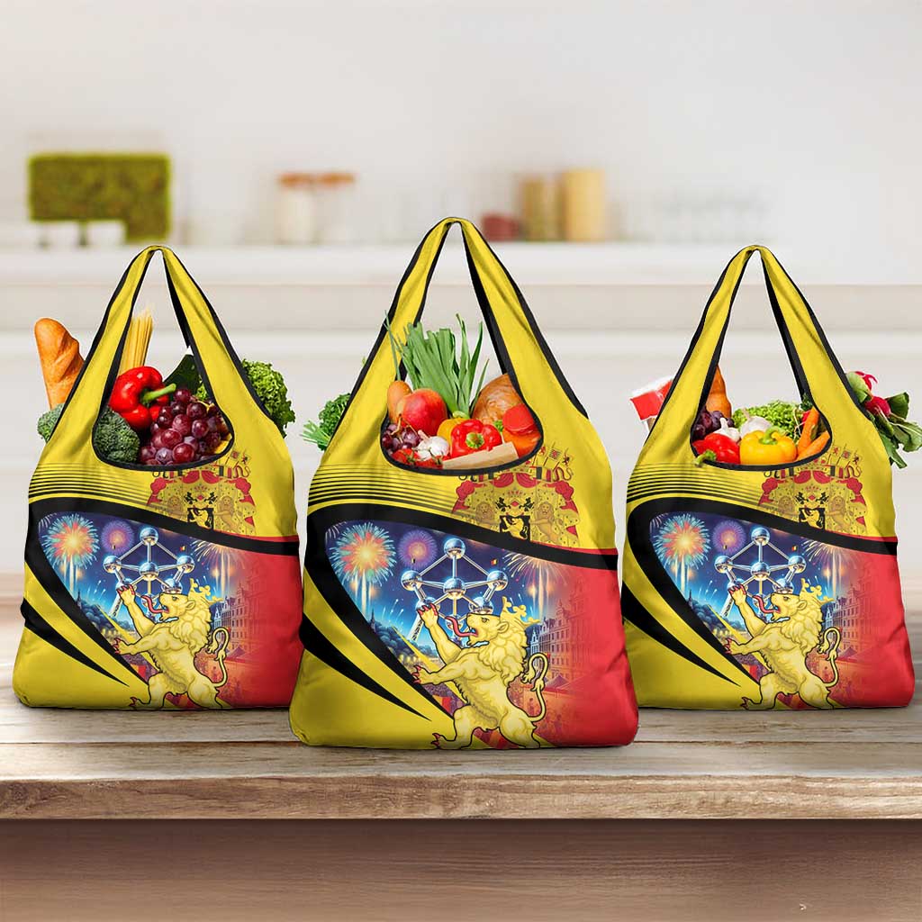 Belgium National Day Grocery Bag Atomium Leo Belgicus
