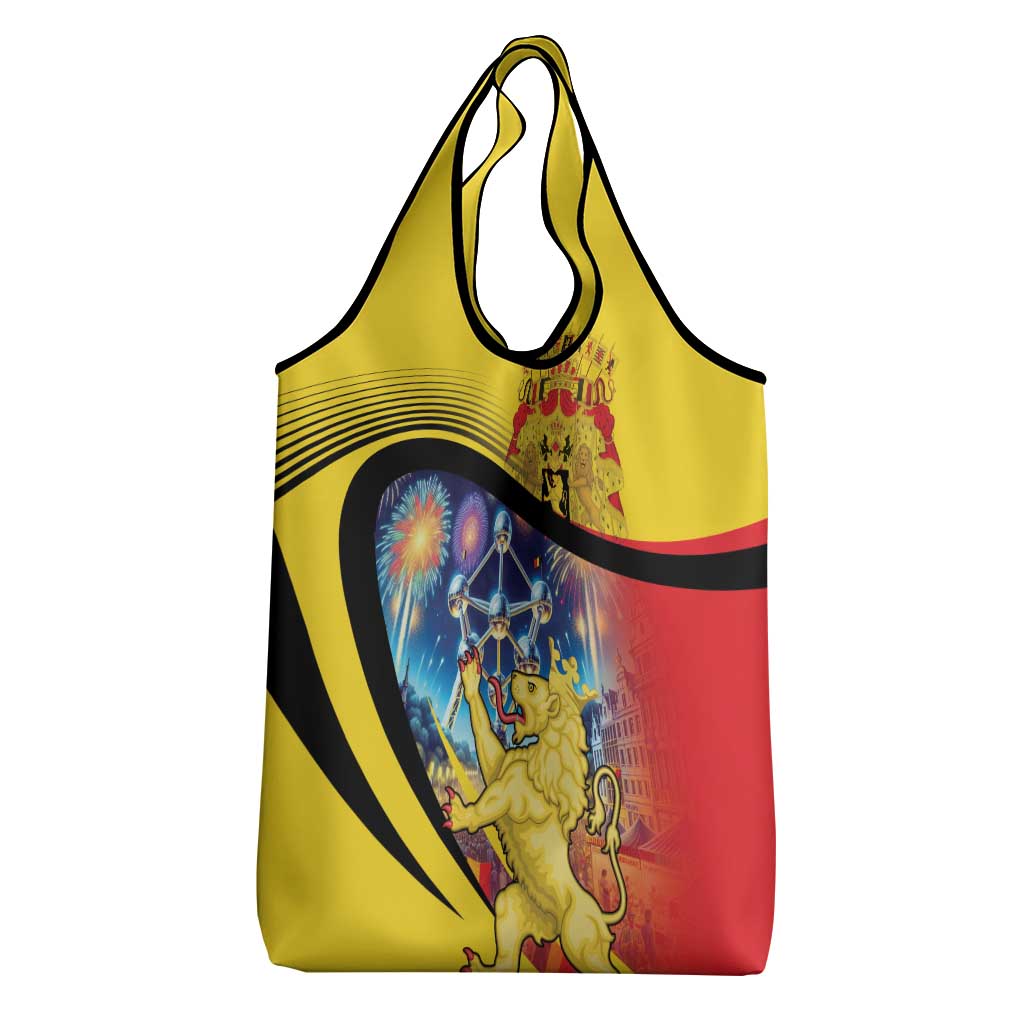 Belgium National Day Grocery Bag Atomium Leo Belgicus