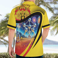 Belgium National Day Hawaiian Shirt Atomium Leo Belgicus