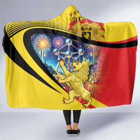 Belgium National Day Hooded Blanket Atomium Leo Belgicus