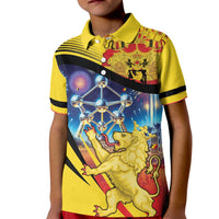 Belgium National Day Kid Polo Shirt Atomium Leo Belgicus