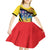 Belgium National Day Kid Short Sleeve Dress Atomium Leo Belgicus