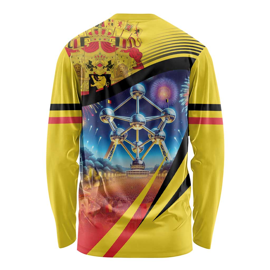 Belgium National Day Long Sleeve Shirt Atomium Leo Belgicus
