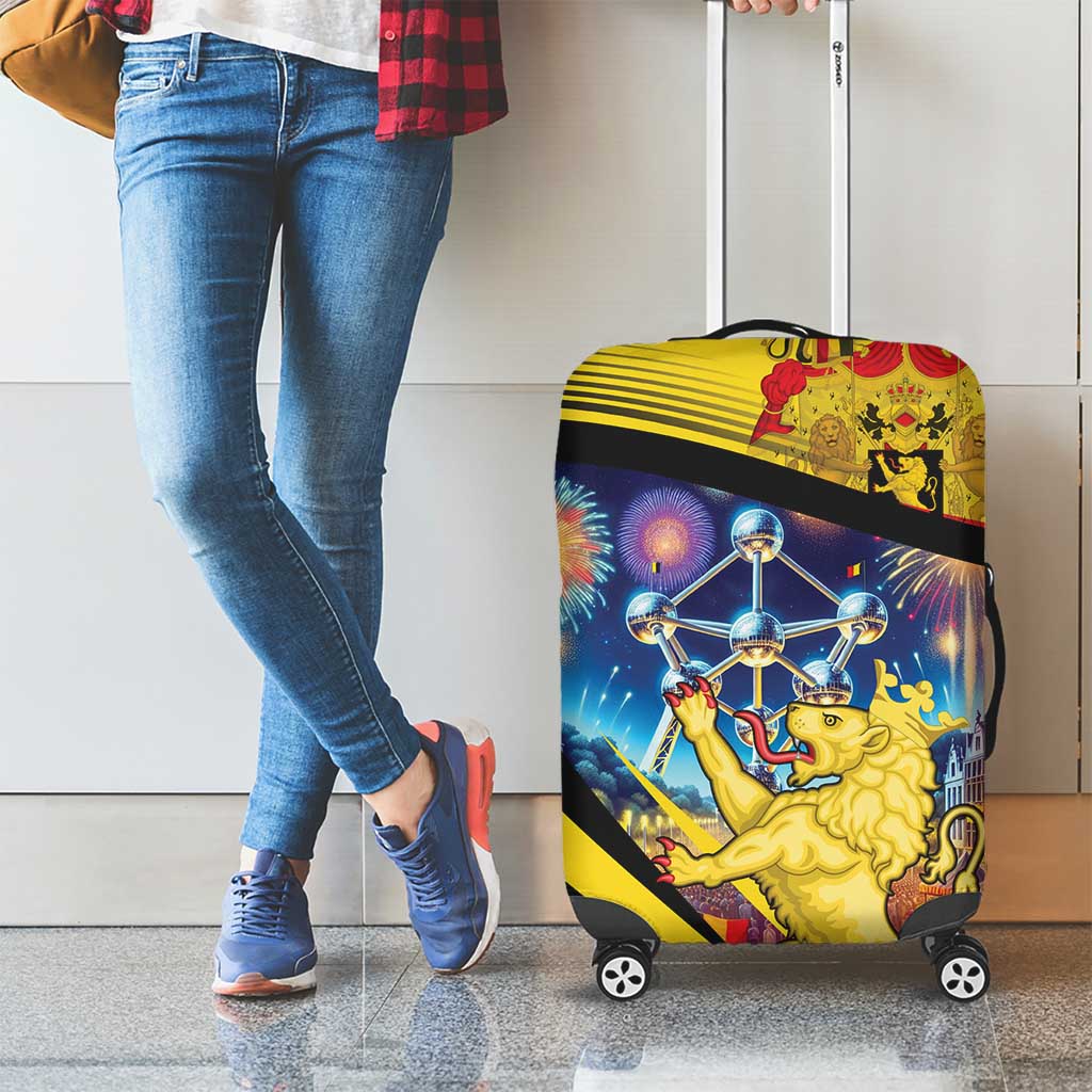 Belgium National Day Luggage Cover Atomium Leo Belgicus
