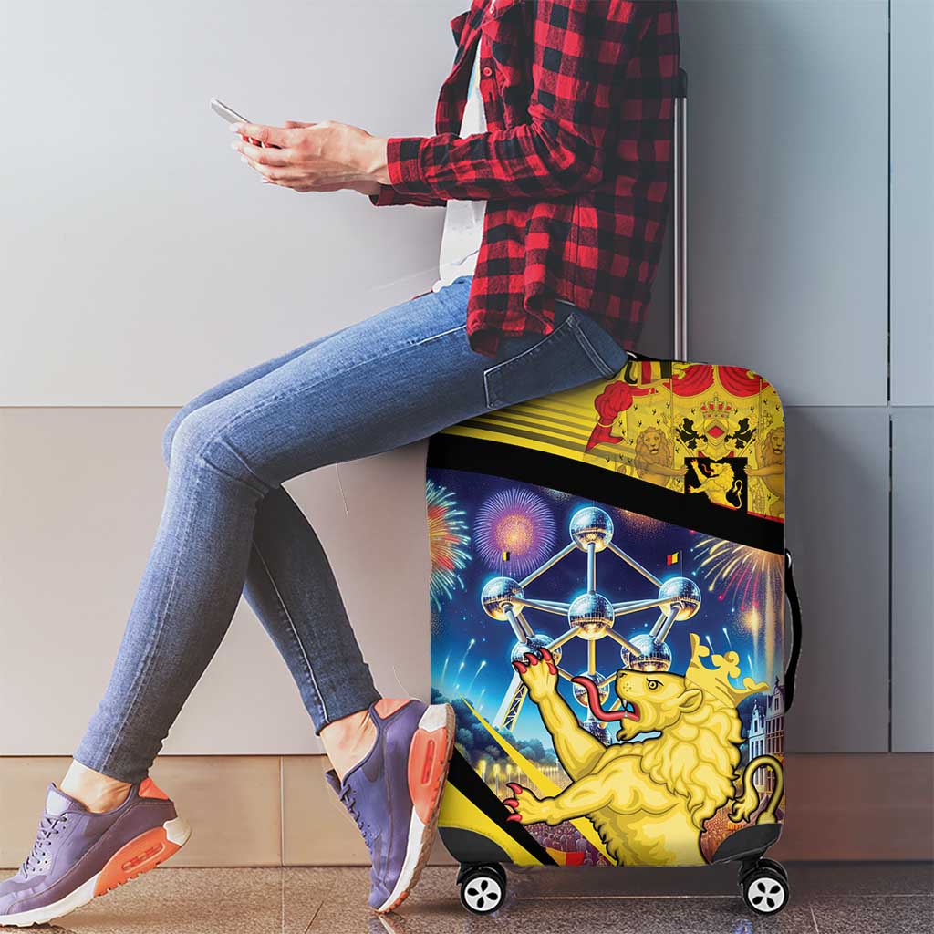 Belgium National Day Luggage Cover Atomium Leo Belgicus