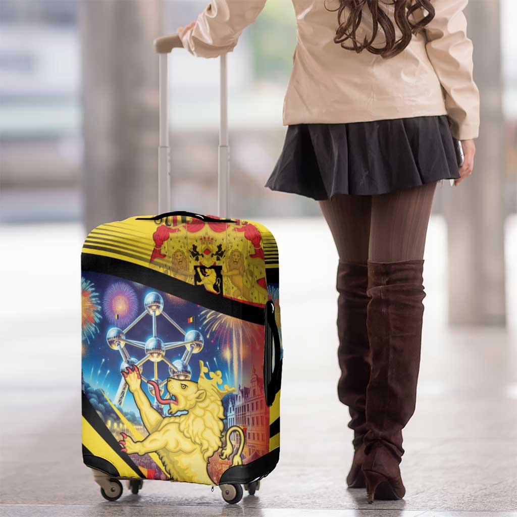 Belgium National Day Luggage Cover Atomium Leo Belgicus