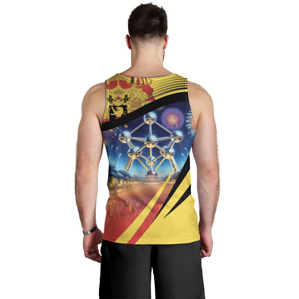 Belgium National Day Men Tank Top Atomium Leo Belgicus