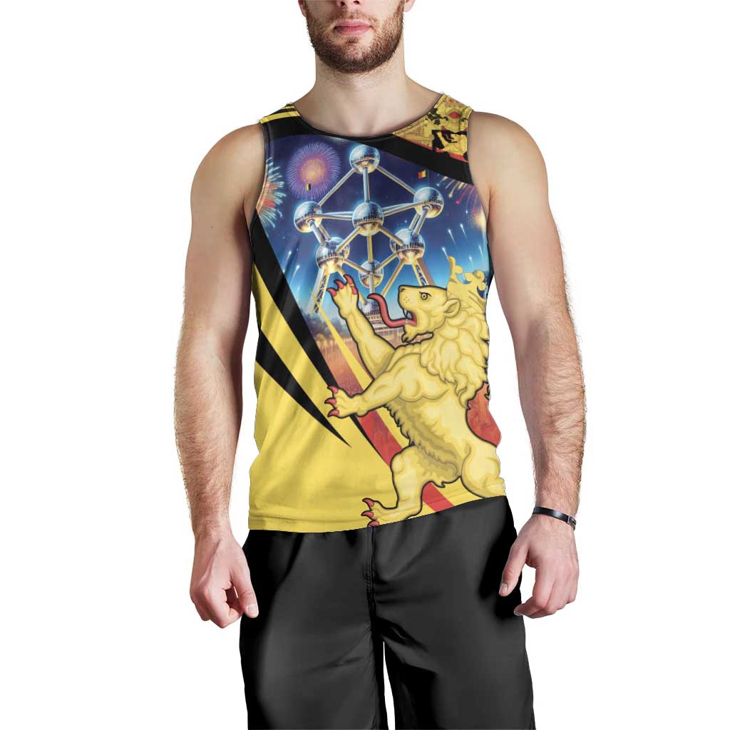 Belgium National Day Men Tank Top Atomium Leo Belgicus