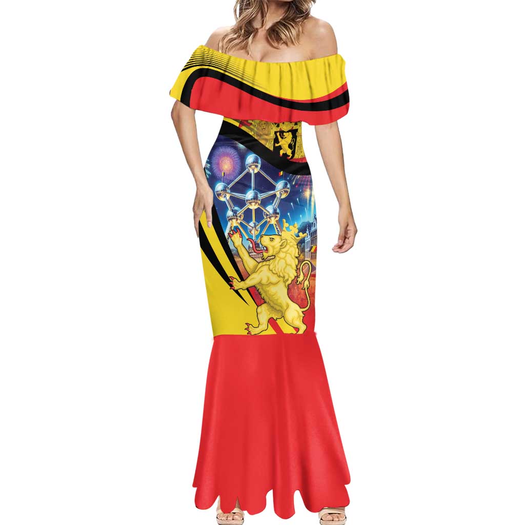 Belgium National Day Mermaid Dress Atomium Leo Belgicus
