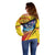 Belgium National Day Off Shoulder Sweater Atomium Leo Belgicus