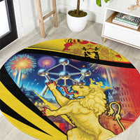Belgium National Day Round Carpet Atomium Leo Belgicus