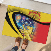 Belgium National Day Rubber Doormat Atomium Leo Belgicus