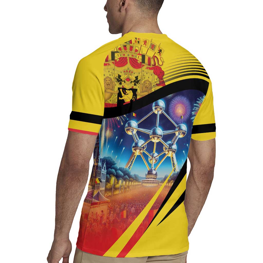 Belgium National Day Rugby Jersey Atomium Leo Belgicus