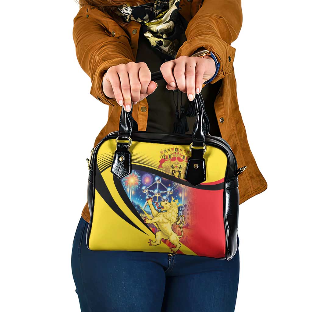 Belgium National Day Shoulder Handbag Atomium Leo Belgicus