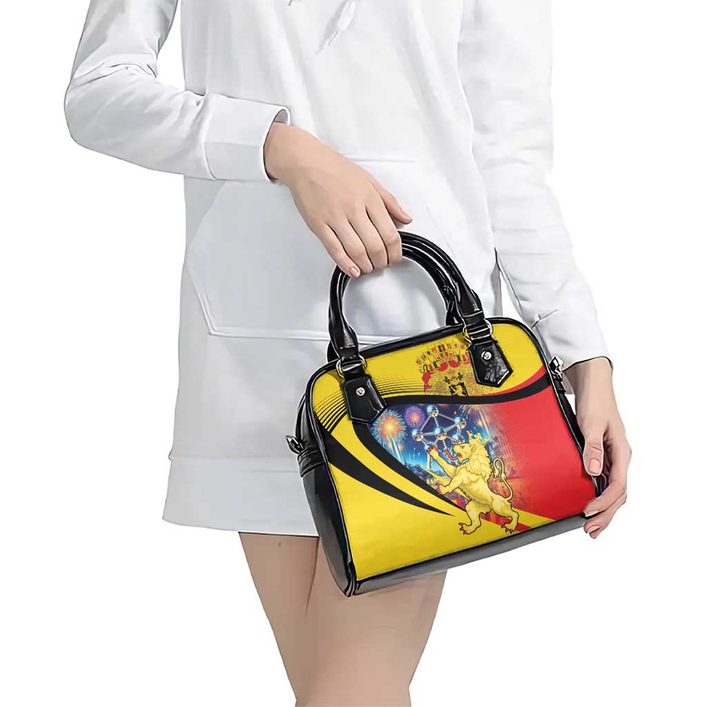 Belgium National Day Shoulder Handbag Atomium Leo Belgicus