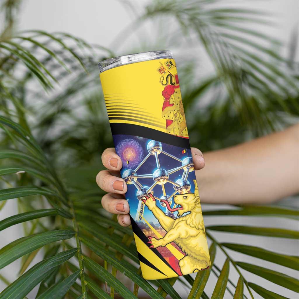 Belgium National Day Skinny Tumbler Atomium Leo Belgicus