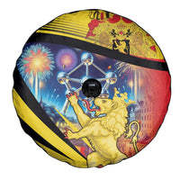 Belgium National Day Spare Tire Cover Atomium Leo Belgicus