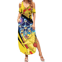 Belgium National Day Summer Maxi Dress Atomium Leo Belgicus