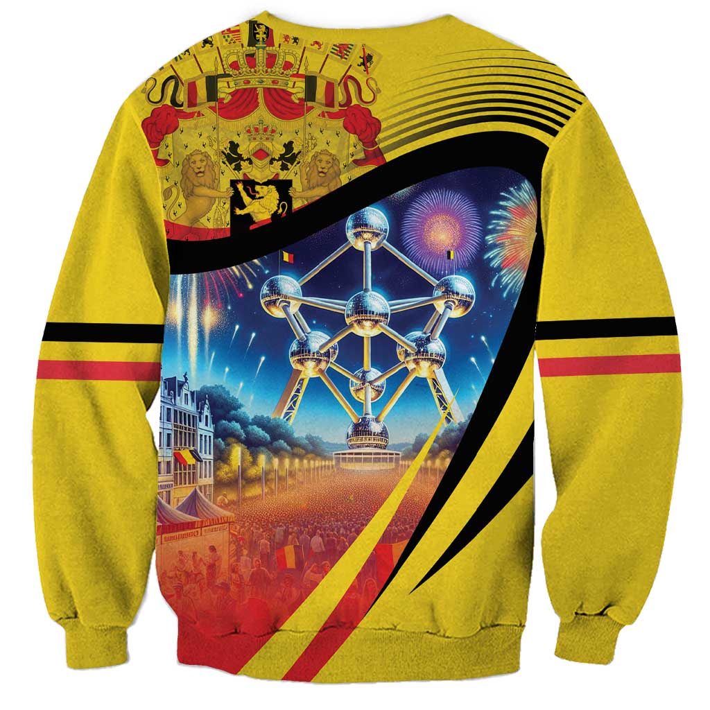 Belgium National Day Sweatshirt Atomium Leo Belgicus
