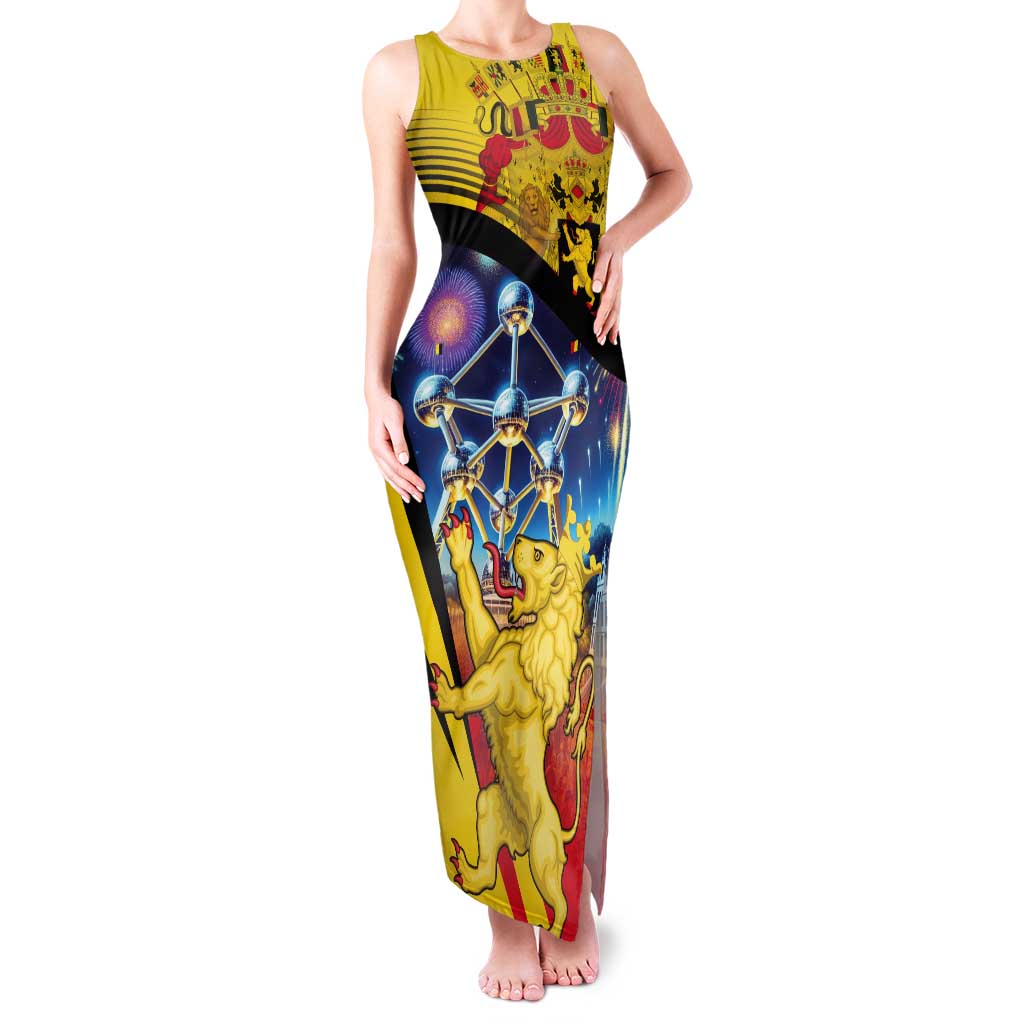 Belgium National Day Tank Maxi Dress Atomium Leo Belgicus