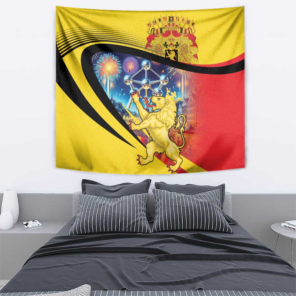 Belgium National Day Tapestry Atomium Leo Belgicus