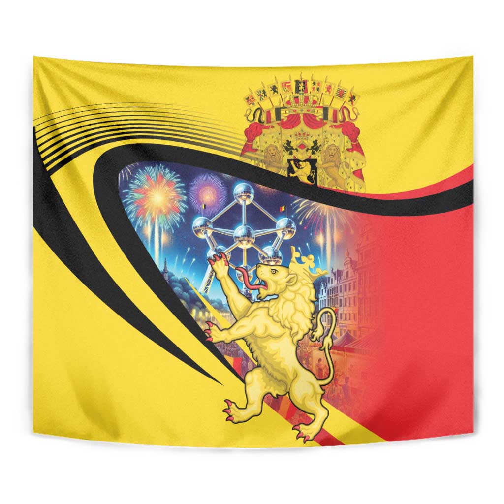 Belgium National Day Tapestry Atomium Leo Belgicus