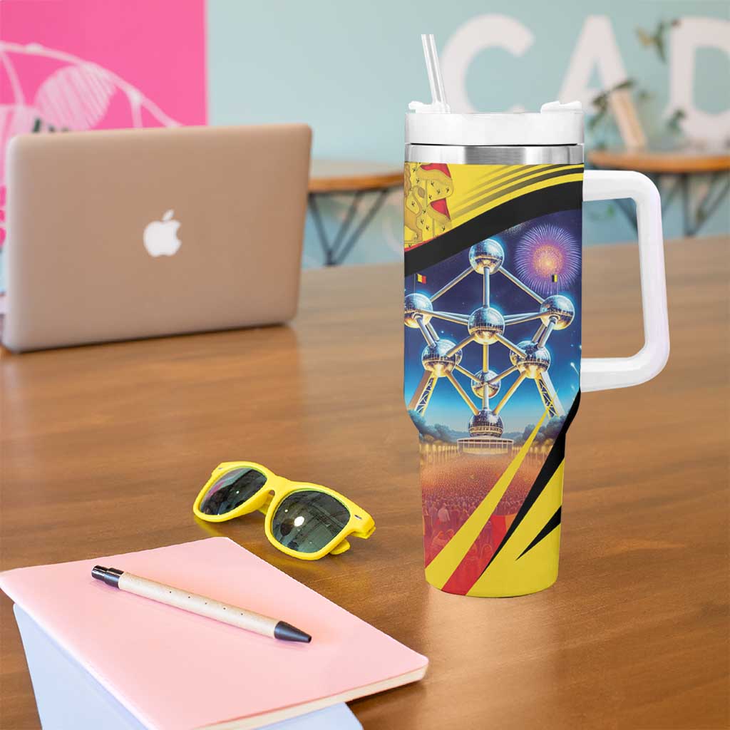 Belgium National Day Tumbler With Handle Atomium Leo Belgicus