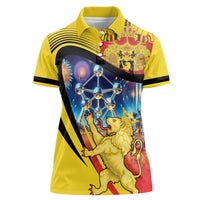Belgium National Day Women Polo Shirt Atomium Leo Belgicus