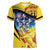 Belgium National Day Women V-Neck T-Shirt Atomium Leo Belgicus