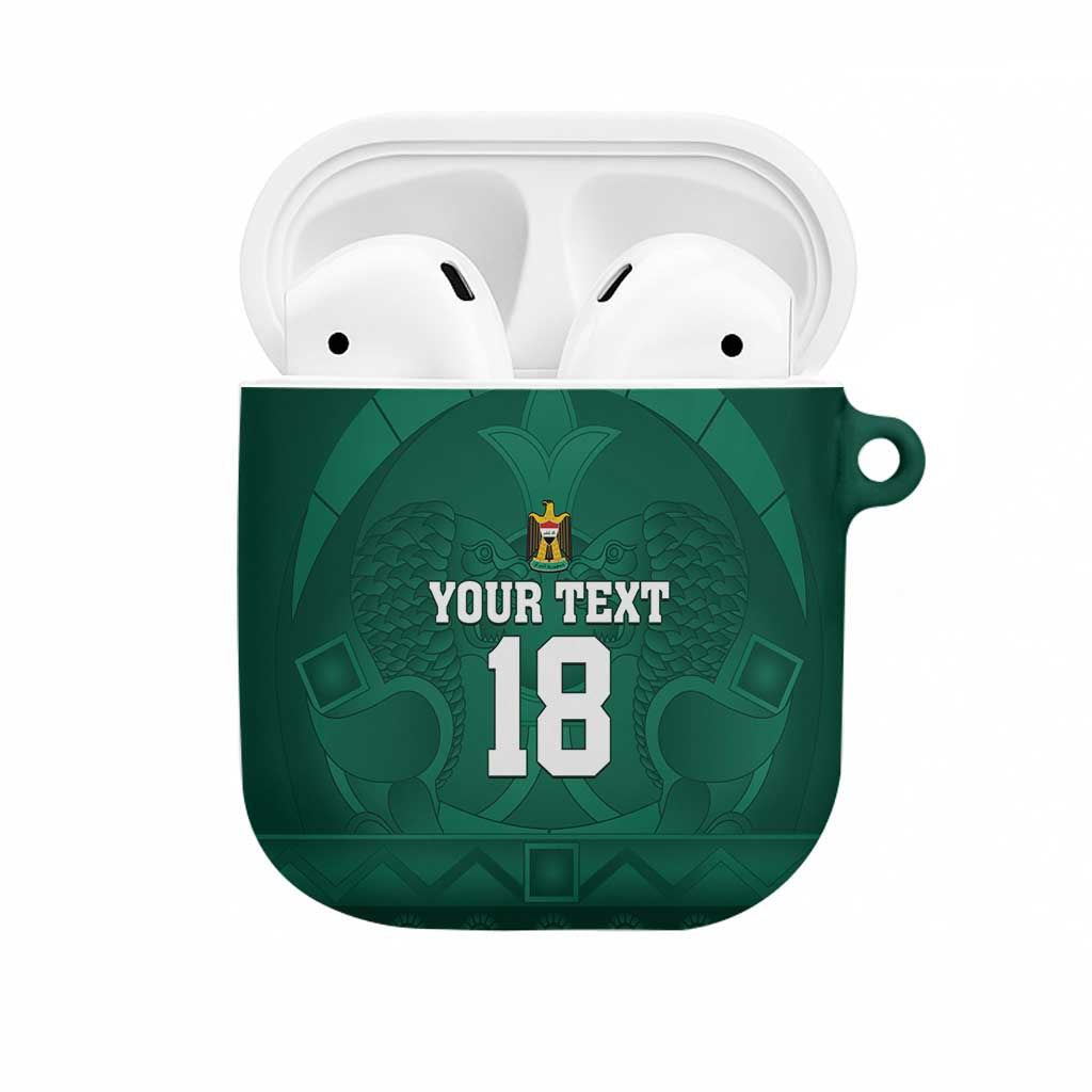 Iraq Football Custom AirPods Case Mesopotamian Lion Pattern