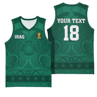 Iraq Football Custom Basketball Jersey Mesopotamian Lion Pattern
