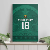 Iraq Football Custom Canvas Wall Art Mesopotamian Lion Pattern