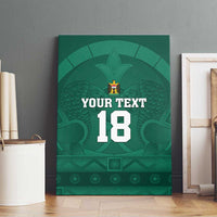 Iraq Football Custom Canvas Wall Art Mesopotamian Lion Pattern