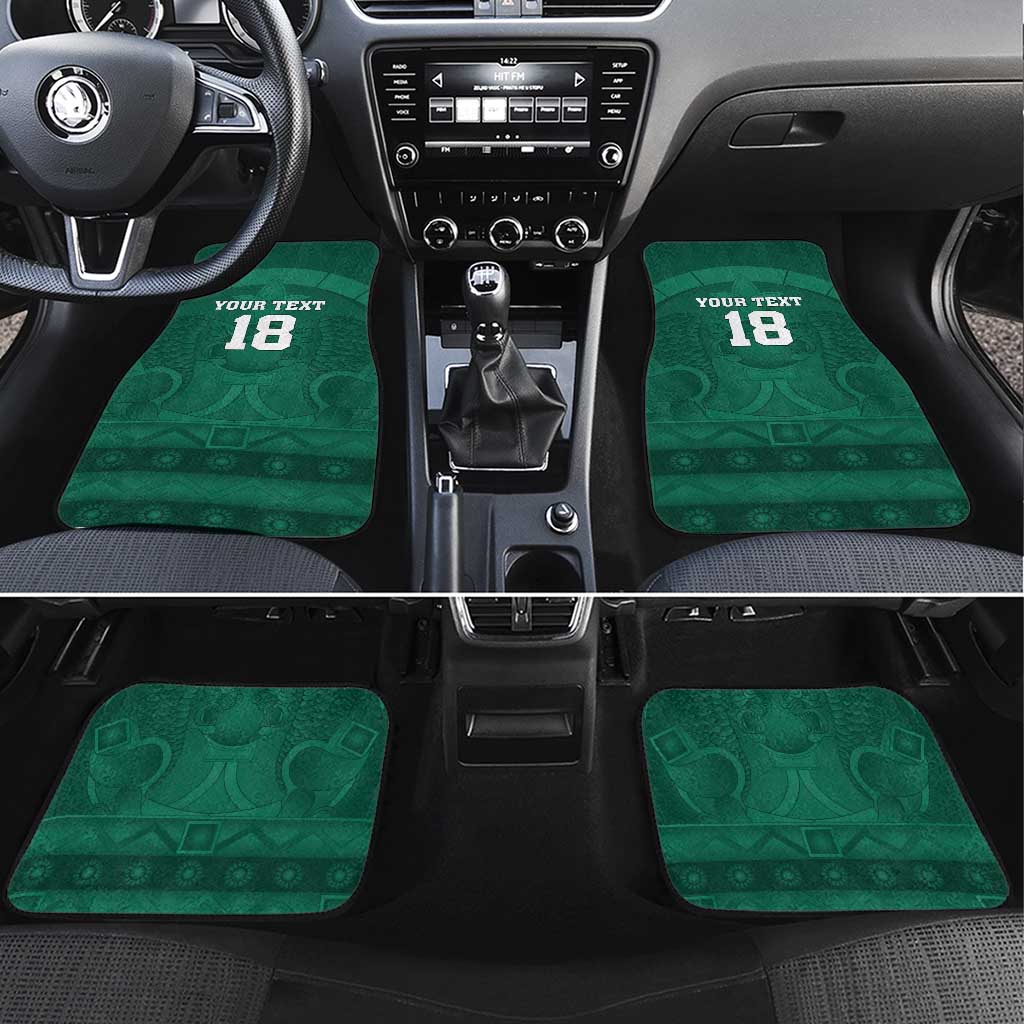 Iraq Football Custom Car Mats Mesopotamian Lion Pattern