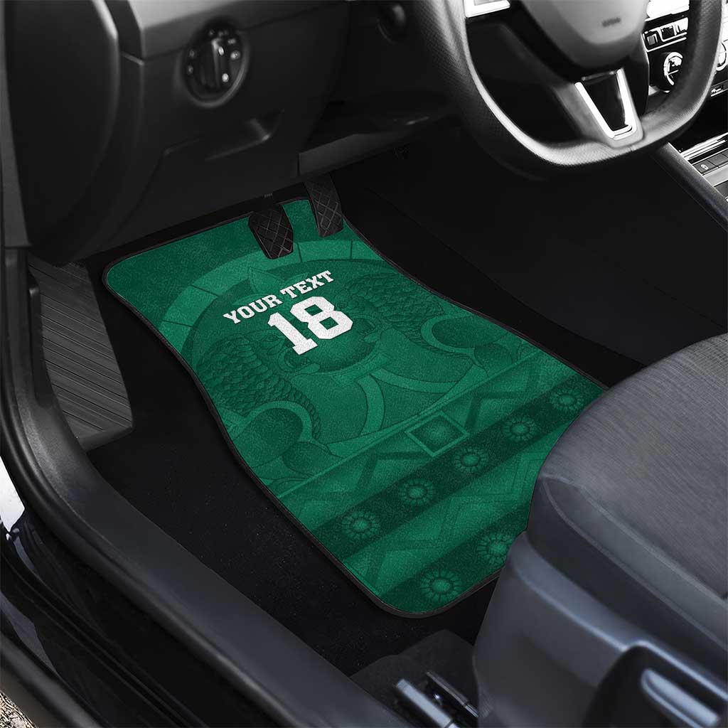 Iraq Football Custom Car Mats Mesopotamian Lion Pattern