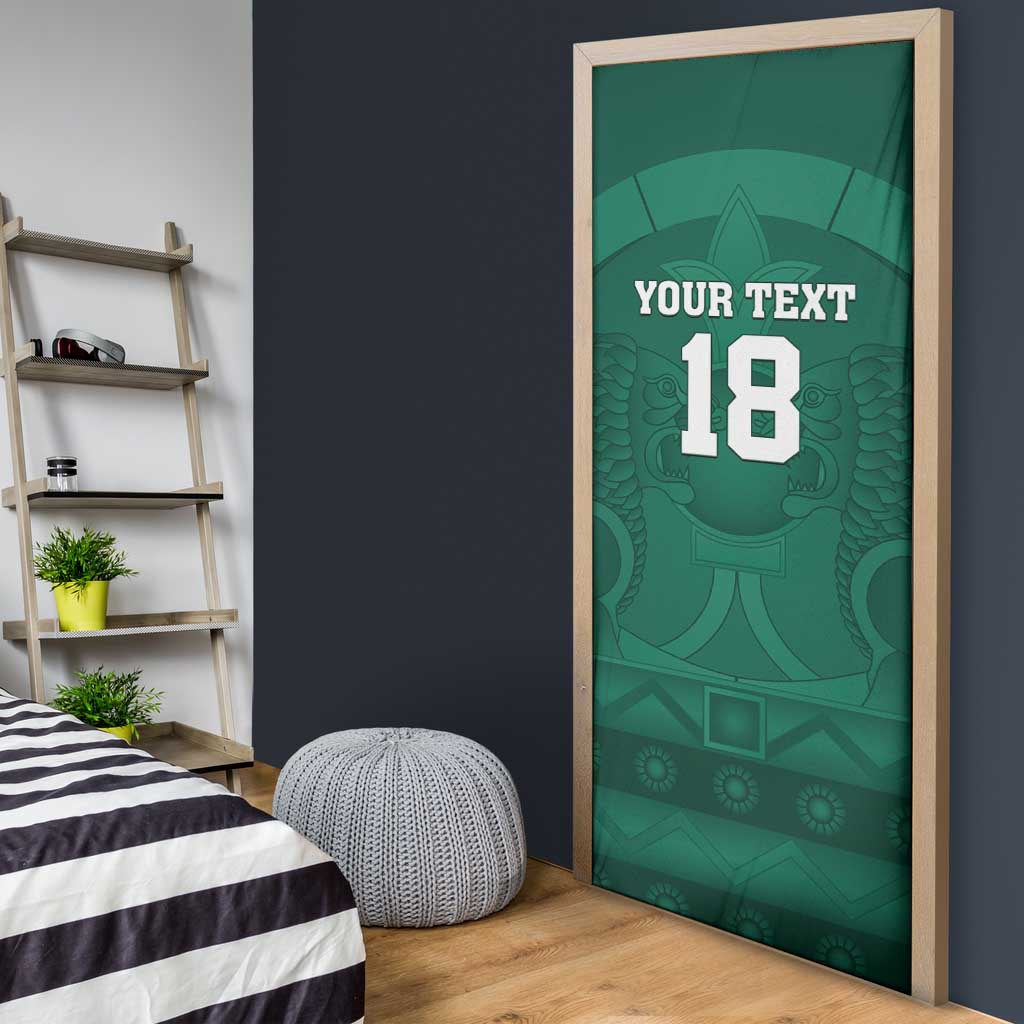 Iraq Football Custom Door Cover Mesopotamian Lion Pattern